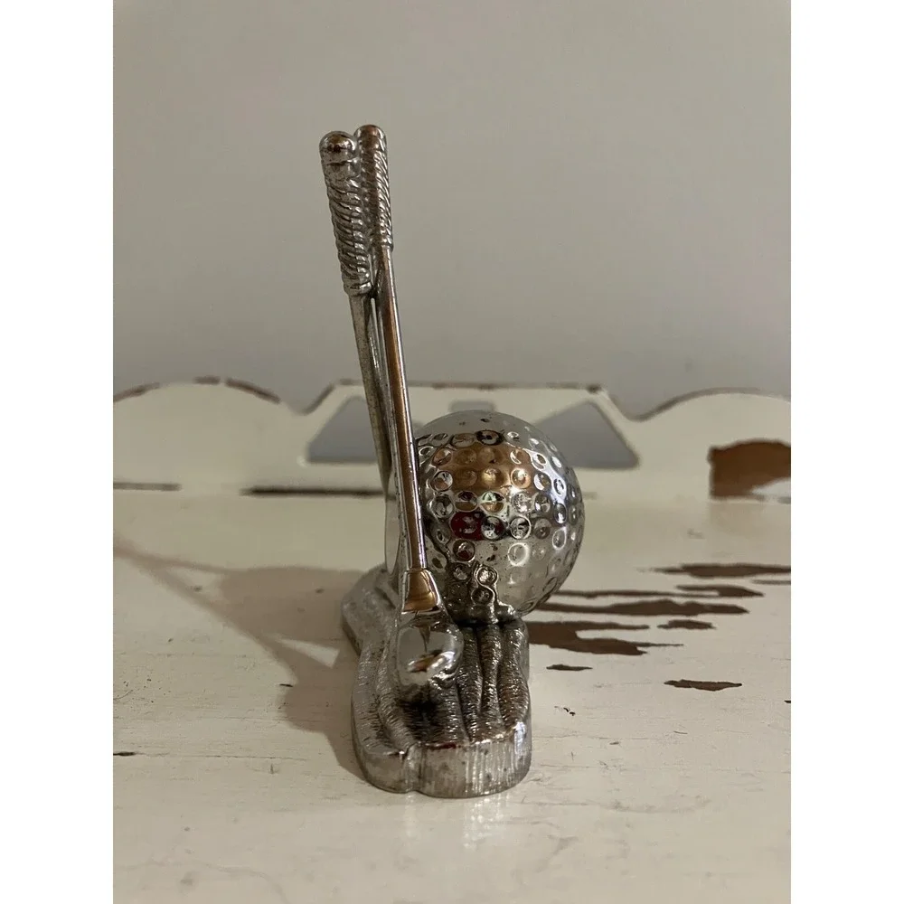 Timex Desk Clock Golf Ball And Clubs, Vintage